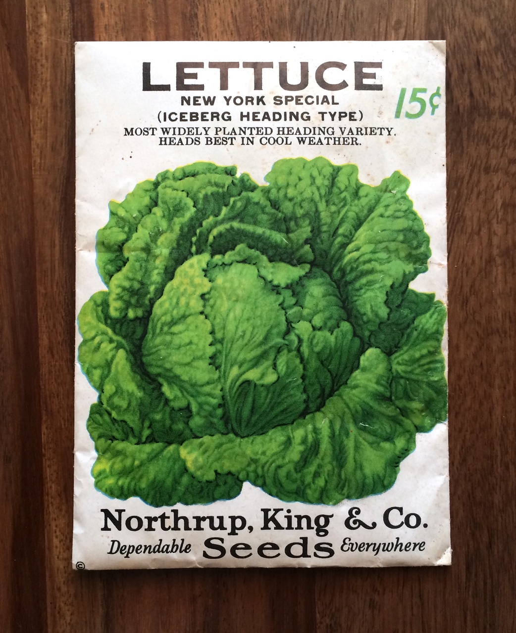 Vintage 1962 Lettuce Seed