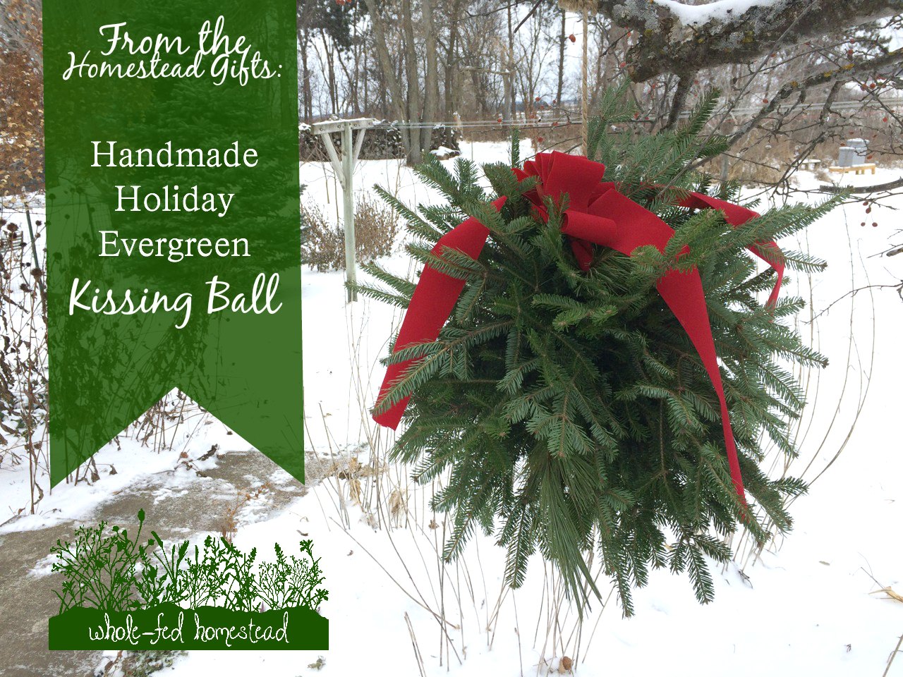 Homestead Gifts: Handmade Holiday Evergreen Kissing Ball