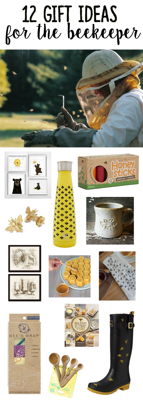 12 Gifts for the Beekeeper - Honey Bee Gift Ideas - Whole-Fed Homestead