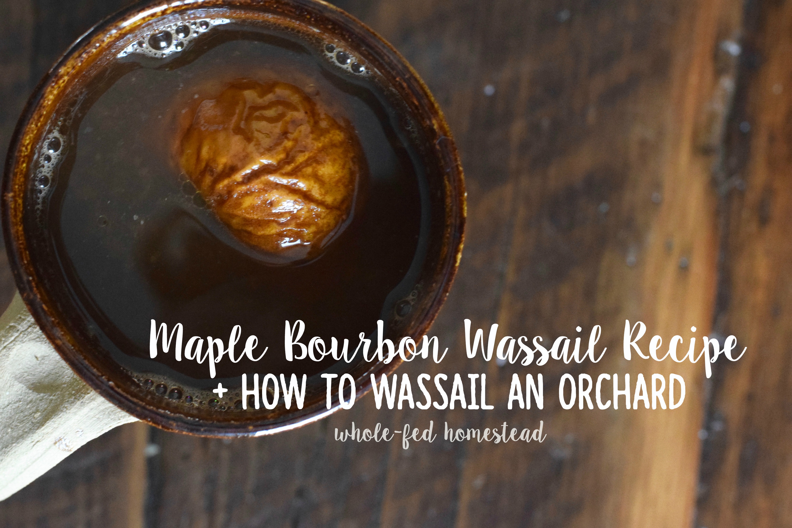 Maple Bourbon Wassail Recipe + How to Wassail an Orchard